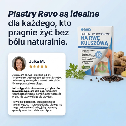 Plastry łagodzące ból pleców, rwę kulszową, kolana, barki