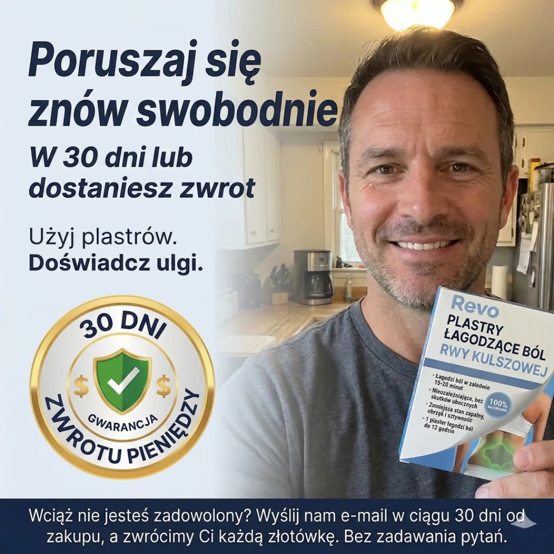 Plastry łagodzące ból pleców, rwę kulszową, kolana, barki