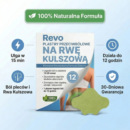 Plastry łagodzące ból pleców, rwę kulszową, kolana, barki