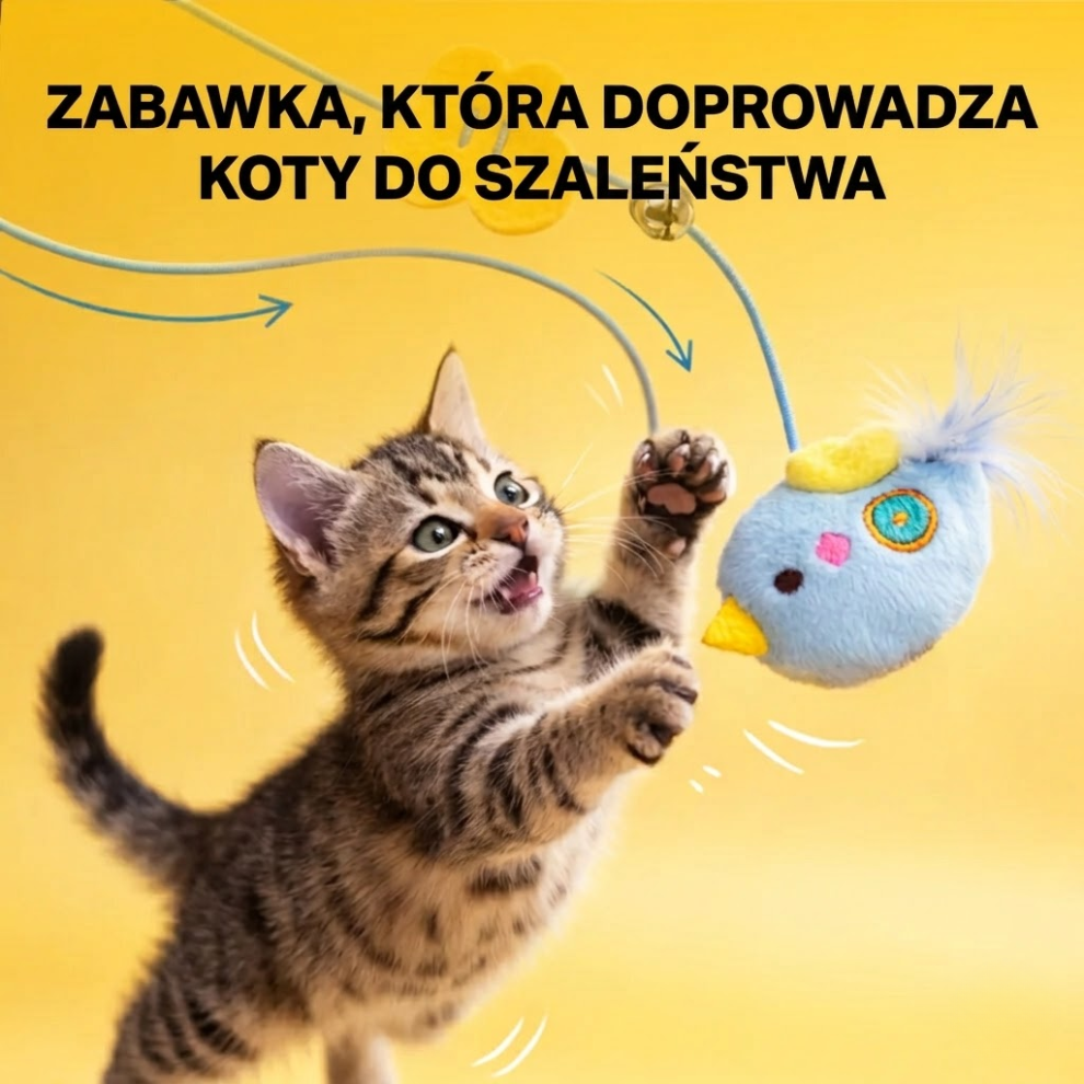 BUNGEE™ AUTOMATYCZNA ZABAWKA JOJO, KTÓRA DOPROWADZA KOTY DO SZALEŃSTWA