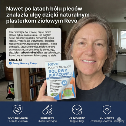 Plastry łagodzące ból pleców, rwę kulszową, kolana, barki