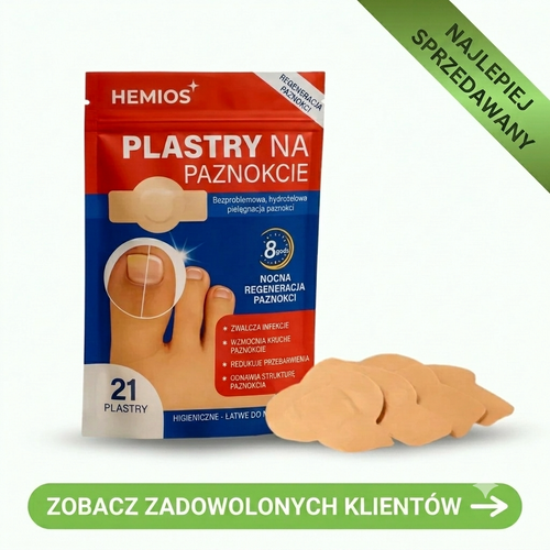 Plastry Hemios do zwalczania grzybicy, zwalczania paznokci oraz do korekcji wrastających paznokci