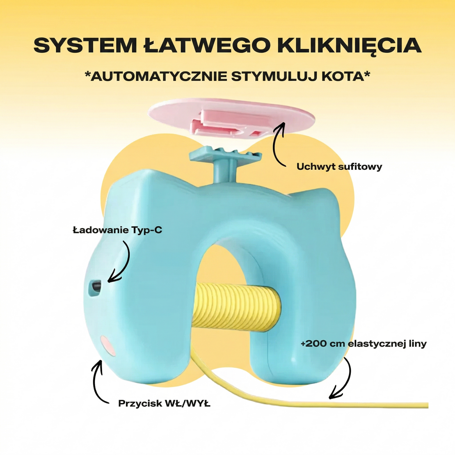 BUNGEE™ AUTOMATYCZNA ZABAWKA JOJO, KTÓRA DOPROWADZA KOTY DO SZALEŃSTWA